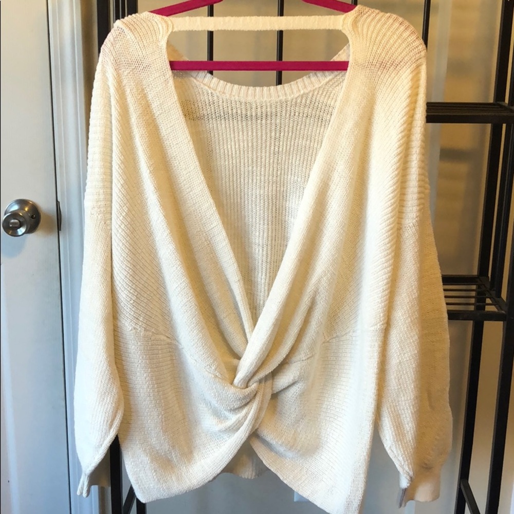 American eagle twist back sweater